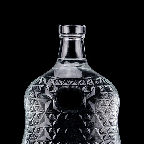 350 ml vide verre clair silex plat bouteille de vin pour l'usine et les  fabricants de liqueur de rhum brandy