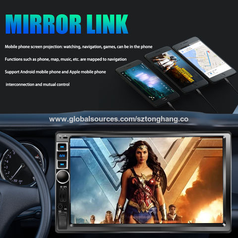 7in écran tactile résistif HD Double Din Mirror-Link voiture MP5