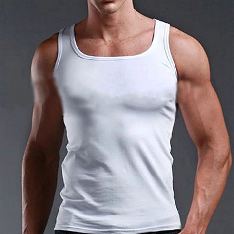 Buy Wholesale China Custom Modal Spandex Men's Round Neck Slim Fit  Sleeveless Tank Top Summer Breathable Undershirt & Modal Spandx Men's  Undershirt at USD 2.4