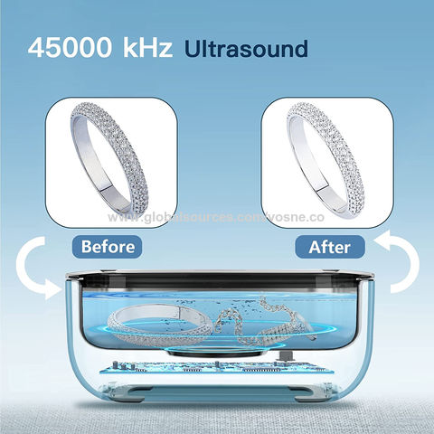 Acheter Mini nettoyeur de bijoux à ultrasons 300ml Machine de nettoyage à ultrasons  professionnelle Portable pour