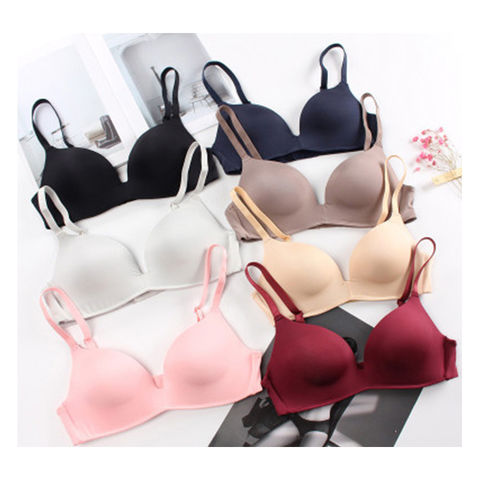 Bulk Buy China Wholesale Simple And Pure Color Push Up Girl Bra