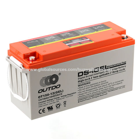 Buy Wholesale China Outdo 12v150ah Digital Screen Intelligent Gel Storage  Battery Ot150-12(gel)-ds/cn & Lead Acid Battery