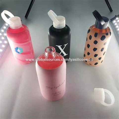 Buy Wholesale China Empty Glass Water Bottles Can Be Customized Silicone  Sleeves And Plastic Cap Custom Water Bottles & Silicone Water Bottle at USD  1.58