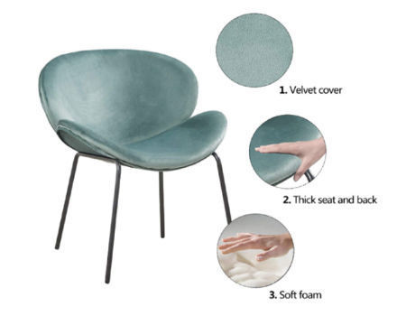 Living Room Chair modern shell shape fabric cover home living room leisure chair supplier