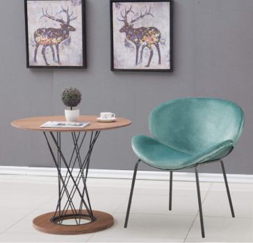 Living Room Chair modern shell shape fabric cover home living room leisure chair supplier