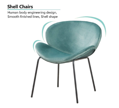 Living Room Chair modern shell shape fabric cover home living room leisure chair supplier