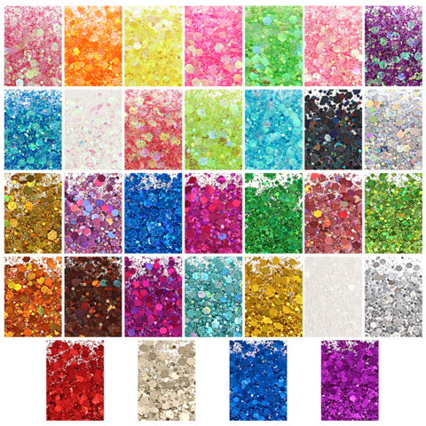 Gold Square Holographic Chunky Glitter for Resin Epoxy Crafts 