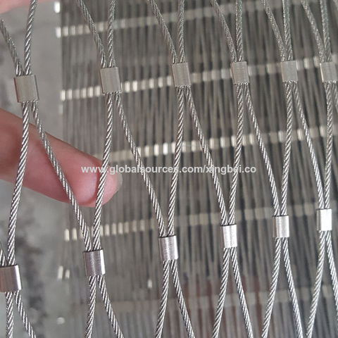 Maille de corde d'acier inoxydable de Webnet de câble de 316 Inox pour la  balustrade de balustrade