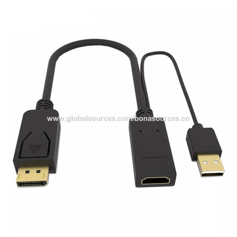 El adaptador alimenta hasta 1 dispositivo DisplayPort y 1 HDMI