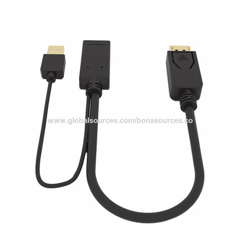 Compre Cable Adaptador Macho Hdmi Hembra A Displayport Con Usb Para  Alimentación 4k 30hz y Hdmi A Displayport Cable de China por 12 USD