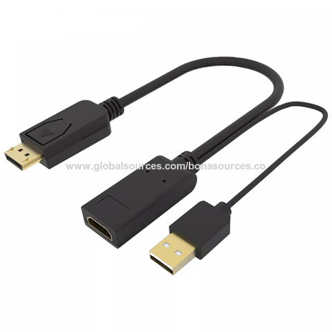 CABLE ADAPTADOR DE USB 3.0 MACHO A VGA Y HDMI HEMBRAS 4K 30HZ