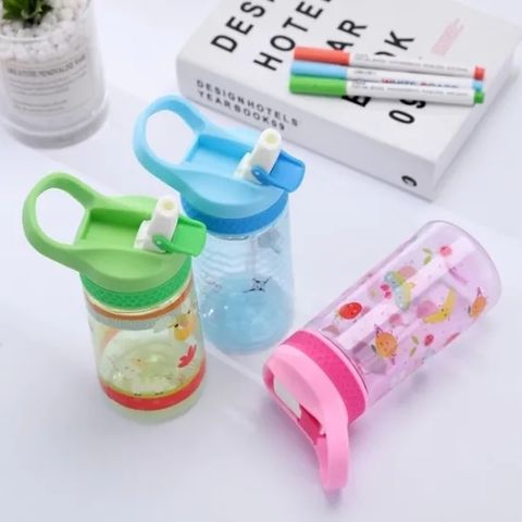 Buy Wholesale China 450ml Leak Proof Bpa Free Tritan Travel Outdoor Sports Kids  Water Bottles With Straw And Handle & Kids Water Bottles at USD 1.69