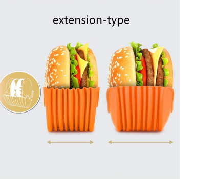 2021 Amazon hot sell with high quality reusable BPA-free wholesale silicone adjustable burger holder supplier
