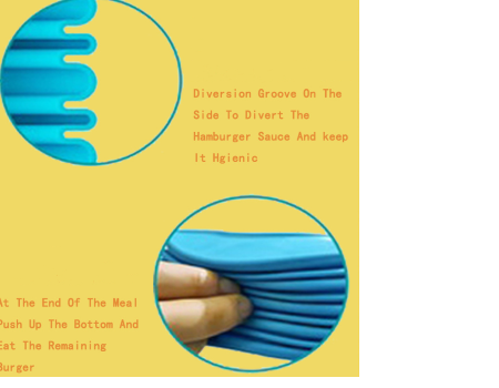 2021 Amazon hot sell with high quality reusable BPA-free wholesale silicone adjustable burger holder supplier