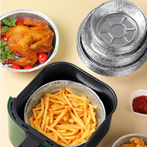 Square Aluminum Foil Tinfoil disposable food container Aluminum foil  takeout box for air frying pan barbecue