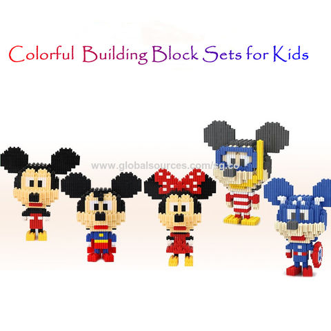 12 Style 3D Blocs Puzzles Animaux De Bande Dessinée Enfants