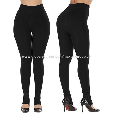 2pairs Solid Thermal Fleece Lined Tights