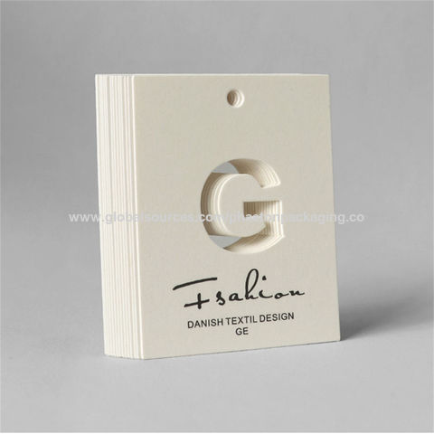 Recycled Paper 3D Logo CMYK Cloth Hang Tags