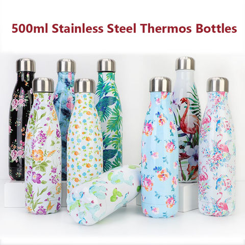 500ml Double-Wall Stainless Steel Thermos Thermal Mug Coke Shape Sport  Water Bottle For Girls Women