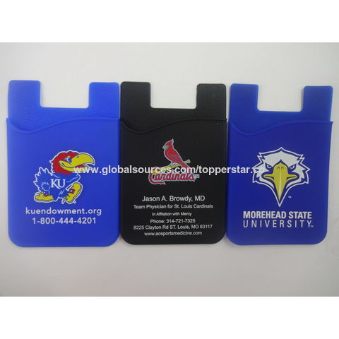 Handy-Kartenhalter mit individuellem Logo, selbstklebend, Silikon, ID-Kreditkarten-Etui, Handytasche