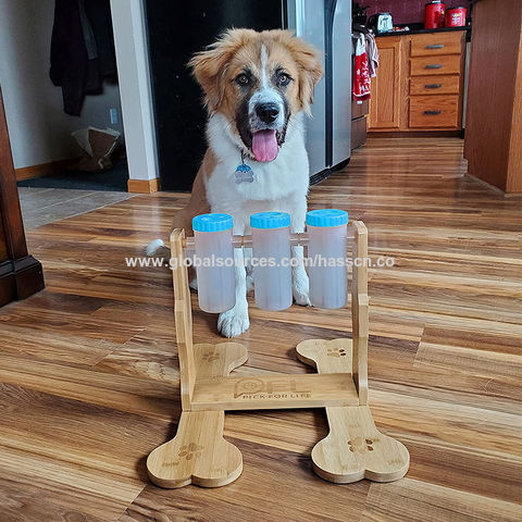 Handmade Wooden Interactive Dog Treats Puzzle Toy and Feeder 