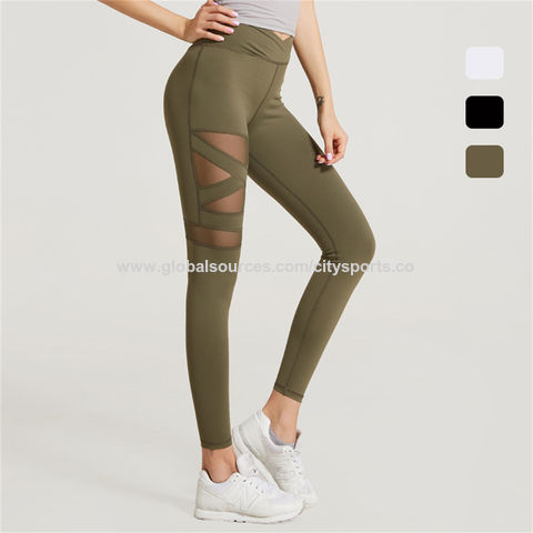 Buy Wholesale China High Waisted Leggings Yoga Pant With Mesh