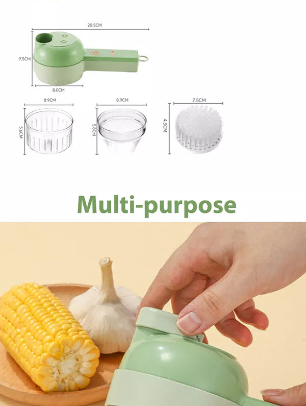 Buy Wholesale China 4 In 1 Kitchen Electric Mini Food Chopper Wireless  Mincer Vegetable Meat Chopper Food Processor & Electric Mini Food Chopper  at USD 6.57