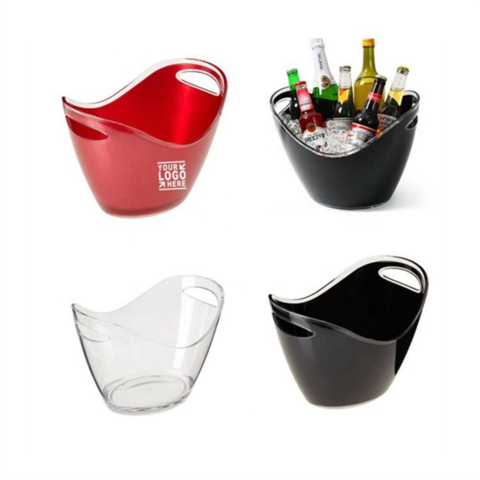 Buy Wholesale China Customized High Quality Party Oval Ship Shape Wine  Champagne Acrylic Plastic Beer Ice Bucket & Ice Bucket at USD 0.97