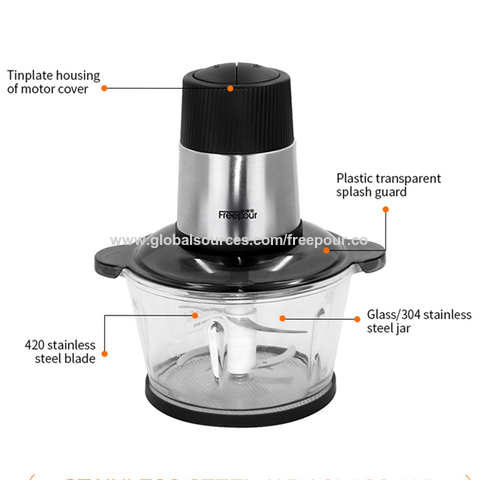 Potente batidora picadora eléctrica tazón de vidrio. - China Batidora  picador y Recipiente de vidrio el picador precio