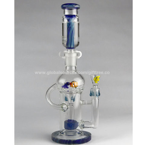 Dropshipping Glass Bong Dab Rig Recycler Perc Water Pipe Hookahs