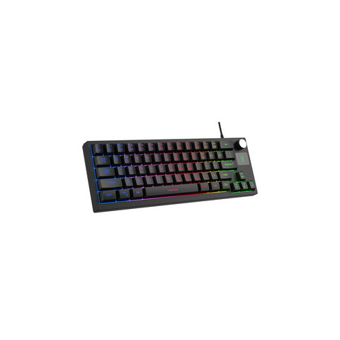 Teclado de Membrana 60% com Botão Rotativo para Gaming e Escritório