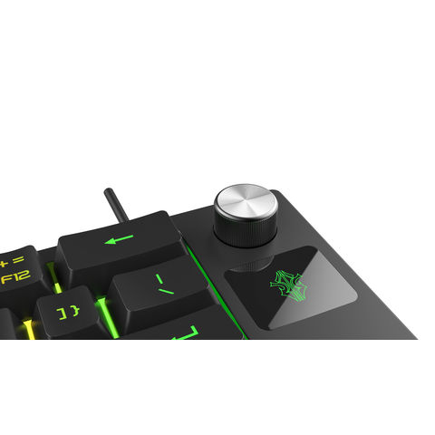 Teclado de Membrana 60% com Botão Rotativo para Gaming e Escritório