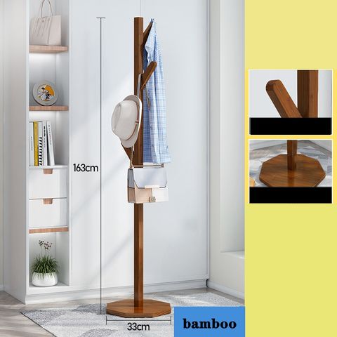 Simple Coat Rack Creative Living Room Hangers Bamboo Clothes Rack Bedroom  Mobile Storage Rack - China Clothes Rack price