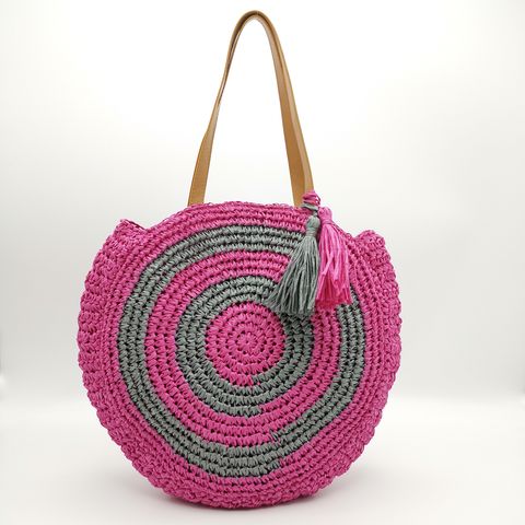 Bolsos Redondos De Paja De Estilo Bohemio Bolsos De Mimbre Hechos Likrtyny A Mano Para Playa Nueva Moda | Bodega Aurrera En Línea
