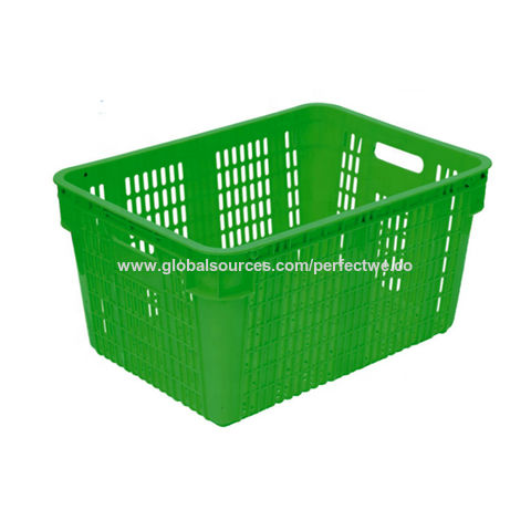 Buy Wholesale China Factory Sales Plastic Rectangular Strainer Mesh Plastic  Basket Plastic Tray Organizing Bins & Plastic Storage Baskets at USD 4.9