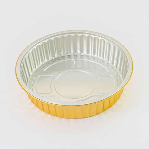 Buy Wholesale China Heavy Duty Thickened Foil Tray Large Capacity Smooth  Wall Gold Aluminum Foil Container & Aluminium Foil Container at USD 0.08