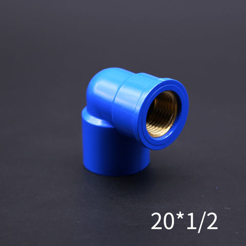 Raccord de tuyau en té femelle PVC-U avec filetage en cuivre, Schedule 40 PVC-U, té femelle en laiton