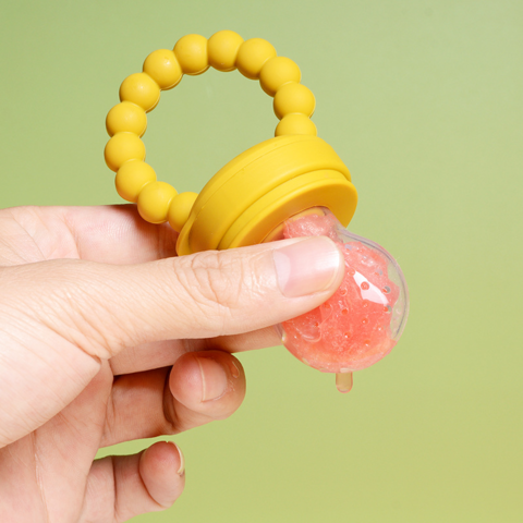 Baby Fruit Style Soft Rubber Rattle Teether Toy Newborn Chews Food