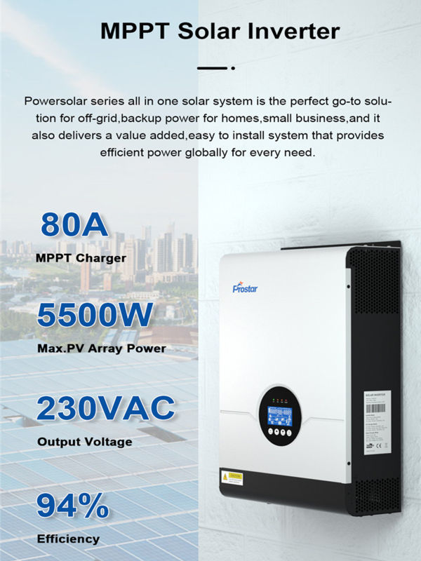 Prostar All-in-ONE best mppt hybrid solar inverter 48v