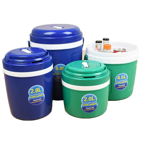 Car Insulated Bucket, Food Heat And Cold, Round Insulated Container, for  Travel for Storage - 2.8L Green