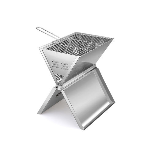 Tragbarer Holzkohlegrill für den Außenbereich, klappbar, kommerzieller Grill, Autogeschenk, Edelstahlgrill