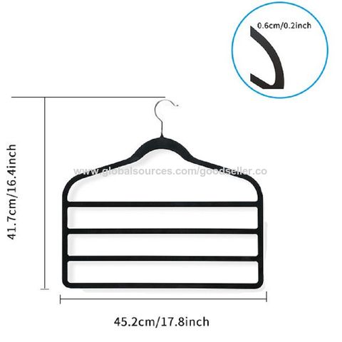 Trousers hangers in matt black plastic cm 33 Article. X33