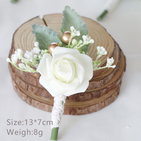 Blumen-Anstecknadel, modische Bräutigam-Hochzeitsanzug-Dekoration, künstliche Blumen-Korsage-Anstecknadel