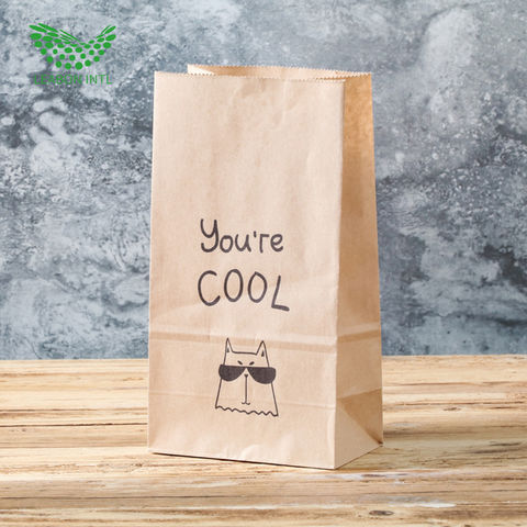 Buy Wholesale China Bioecycle Small Plain Wax Paper Bag/greaseproof Paper  Bag For Oil Food & High Quality Craft Paper Bag at USD 0.03