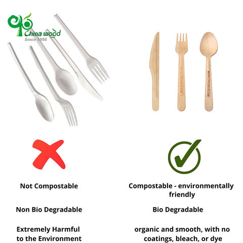 Achetez en gros Compostable Bagasse Couverts à Emporter Couverts  Biodégradable Jetable Couteau Fourchette Cuillère Ensemble Vaisselle  Biodégradable Chine et Vaisselle Jetable à 0.03 USD