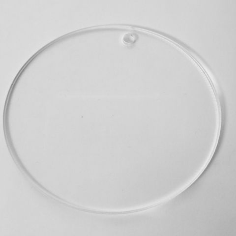 50 Pcs feuilles d’acrylique transparent, disque acrylique rond de 4