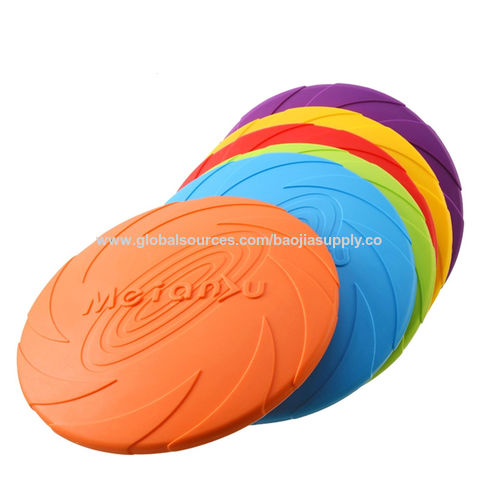 Frisbee para perros, juguete interactivo para mascotas, Frisbee flotante resistente a mordidas, entrenamiento de recuperación