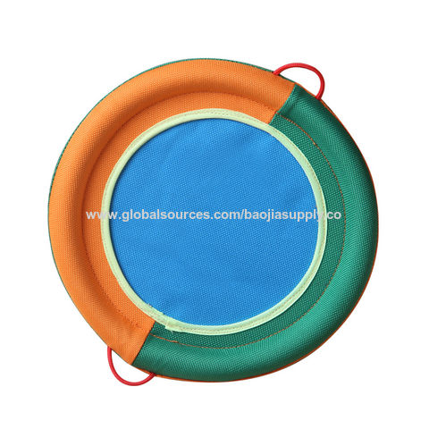 Frisbee de tela para perros, juguete interactivo de entrenamiento con arpillera para morder y tirar