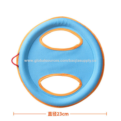 Frisbee de tela para perros, juguete interactivo de entrenamiento con arpillera para morder y tirar
