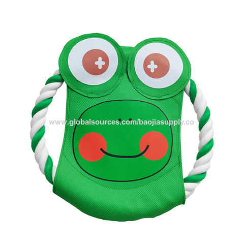 Frisbee para perros con forma de animal, cuerda de algodón, juguete creativo para morder y limpiar los dientes, platillo volador, personalización disponible para mascotas